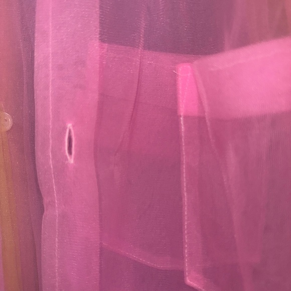 Comme des Garcons Sheer Blue, Pink and Yellow Shirt - Picture 8 of 12